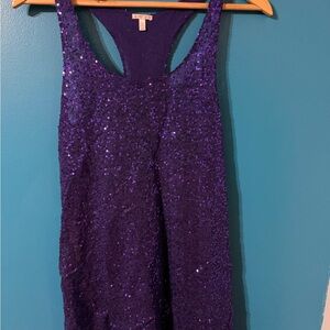 Victoria's Secret Purple Sequin Tank Top
